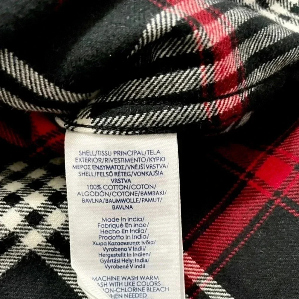 NWT Chaps Ralph Lauren Flannel Plaid Zip Up Jacket